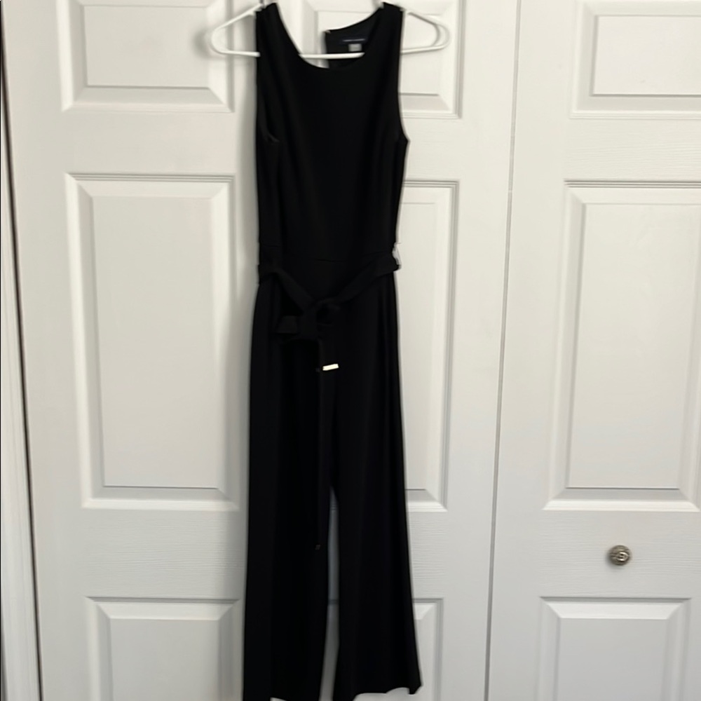 Tommy Hilfiger Black Sleeveless Jumpsuit with Belt